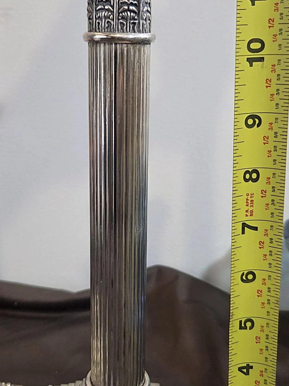 Studio Silversmiths Roman Design Pillar Candlesticks, 12